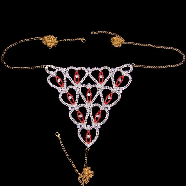 Heart Rhinestone Body Jewelry STRAWBERRYPOSH Female Sex Toys