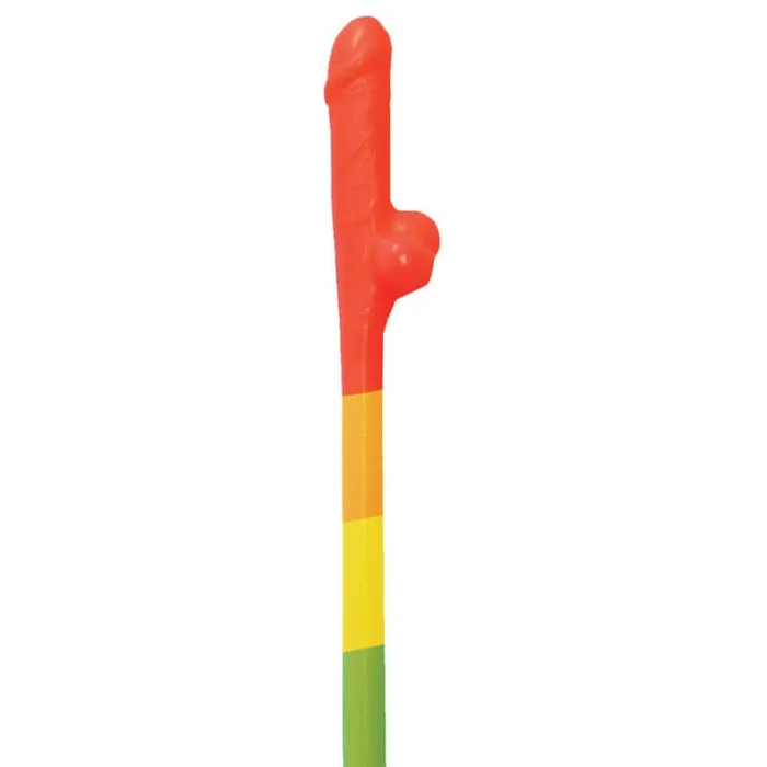 Anal HOTT Products RAINBOW PECKER STRAWS 10PK