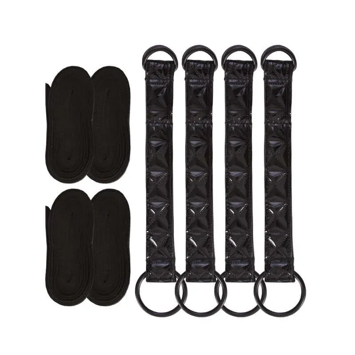 Anal NS Novelties Sinful Bed Restraint Straps Black