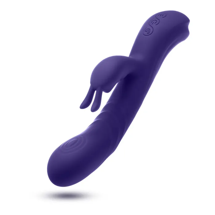 Blush Female Sex Toys Blush Harper 875 Inch G Spot Clitoral Dual Stimulation Silicone Rabbit Vibrator With 5 Shaft Vibrations Midnight