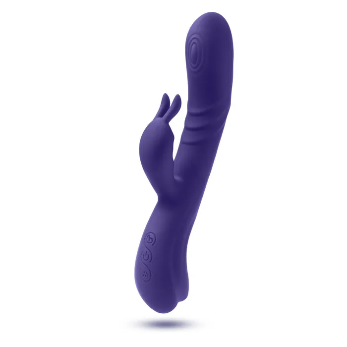 Blush Female Sex Toys Blush Harper 875 Inch G Spot Clitoral Dual Stimulation Silicone Rabbit Vibrator With 5 Shaft Vibrations Midnight