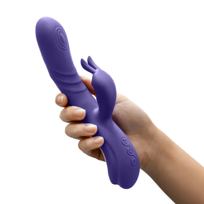 Blush Female Sex Toys Blush Harper 875 Inch G Spot Clitoral Dual Stimulation Silicone Rabbit Vibrator With 5 Shaft Vibrations Midnight
