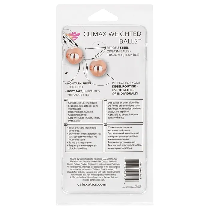Dildos Climax Weighted BallsGold CAL EXOTICS