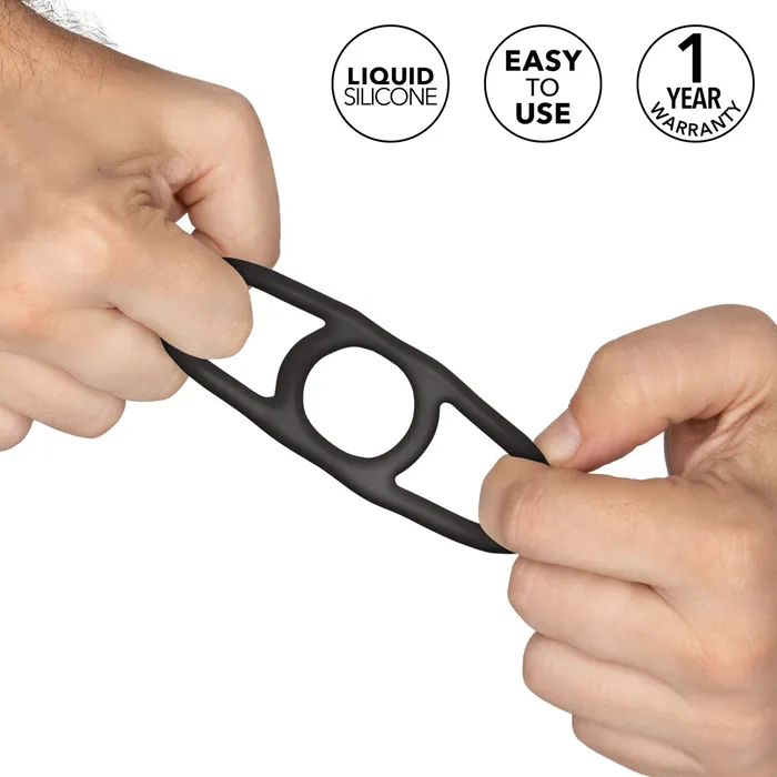 Male Sex Toys Calexotics Alpha Liquid Silicone Commander Ring Black Male Sex Toys Calexotics Alpha Liquid Silicone Commander Ring Black
