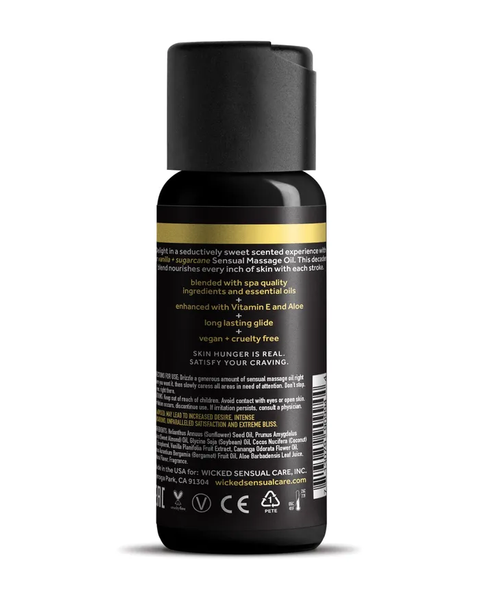 Wicked Sensual Care Wicked Sensual Care Vanilla Sugarcane Massage Oil 4 oz Couples Wicked Sensual Care Wicked Sensual Care Vanilla Sugarcane Massage Oil 4 oz Couples