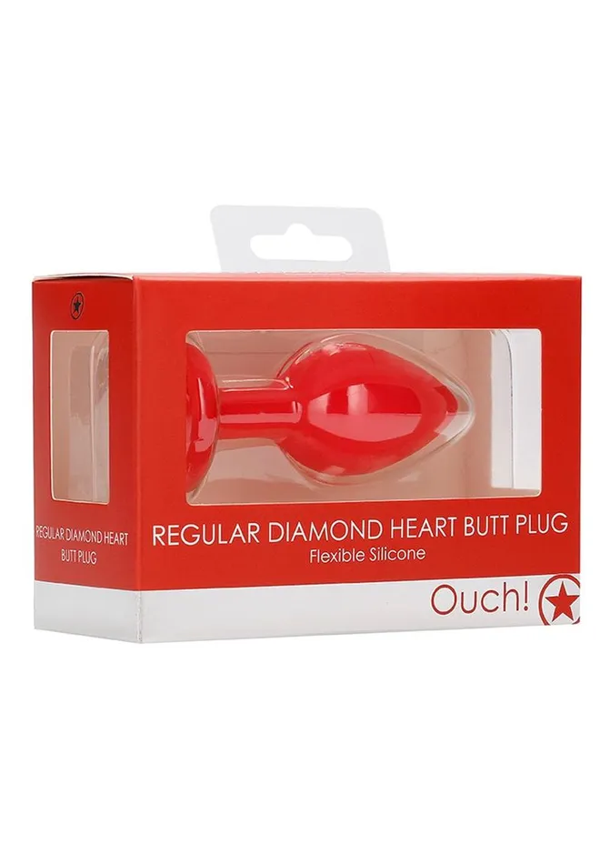 Anal Ouch Ouch Diamond Heart Butt Plug Regular