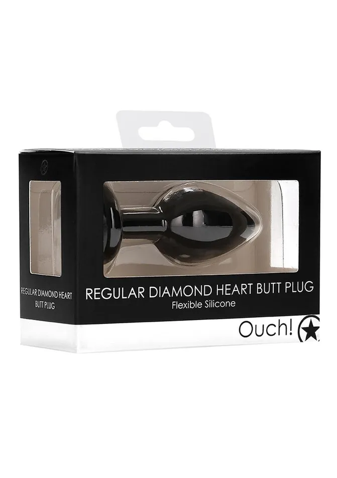 Anal Ouch Ouch Diamond Heart Butt Plug Regular