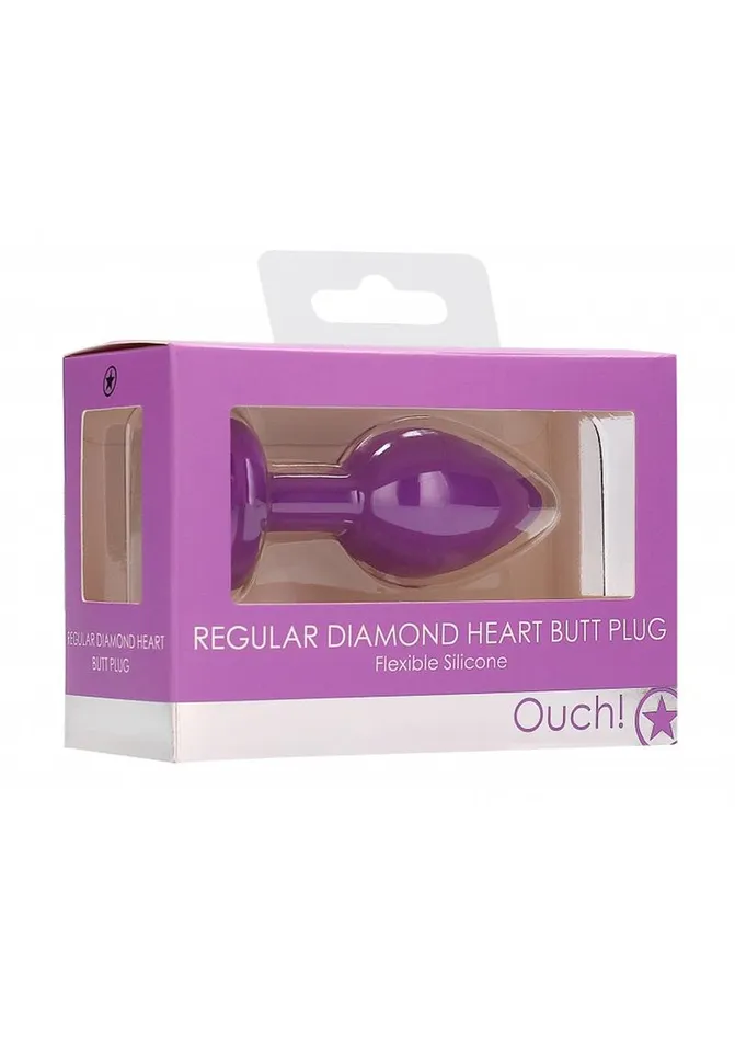 Anal Ouch Ouch Diamond Heart Butt Plug Regular