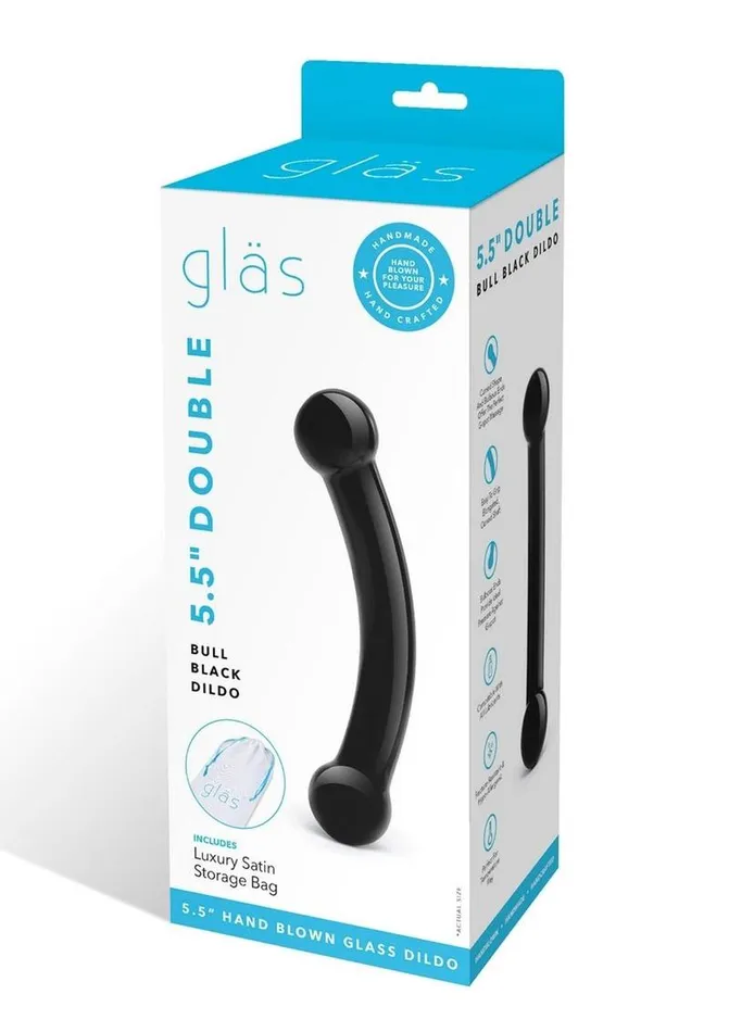 Dildos Glas Glas Double Bull Black Dildo