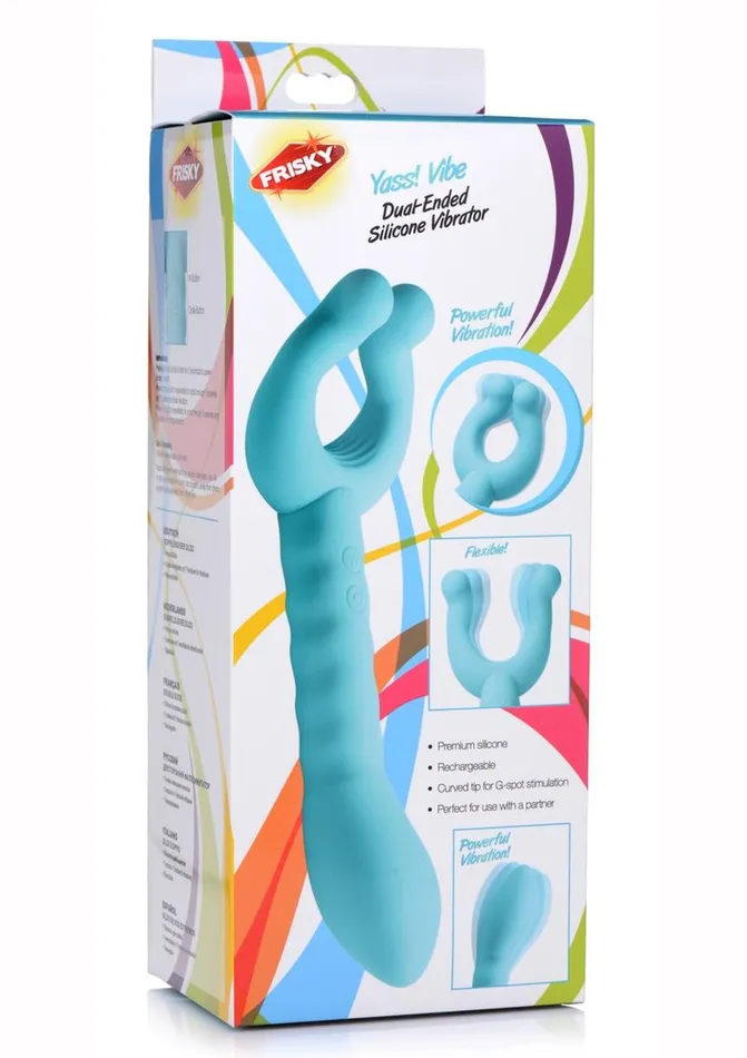 Frisky Yass Vibe Dual Ended Silicone Rechargeable Vibrator Frisky Female Sex Toys