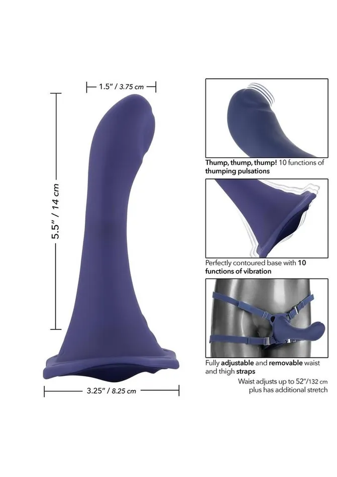 Her Royal Harness Me2 Thumper StrapOn with Silicone Rechargeable Dildo Her Royal Harness Female Sex Toys