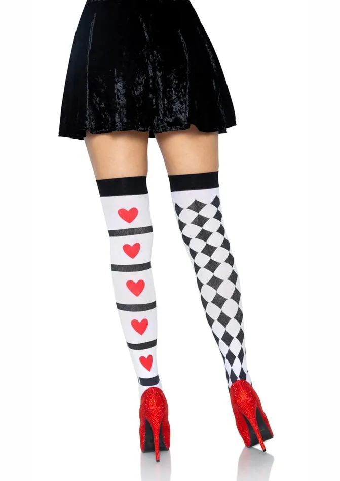 Leg Avenue Leg Avenue Harlequin and Heart Thigh High Dildos