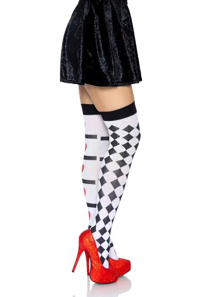 Leg Avenue Leg Avenue Harlequin and Heart Thigh High Dildos