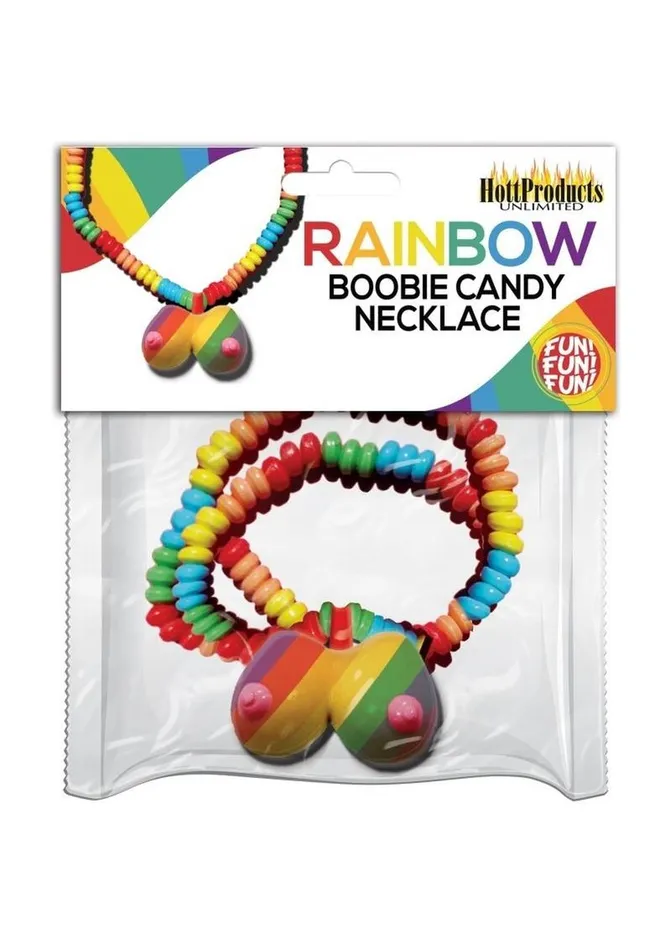 Rainbow Rainbow Boobie Candy Necklace Dildos